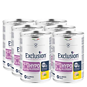Exclusion Hypoallergenic Qual & Pea All Breed konzerv 6x400g